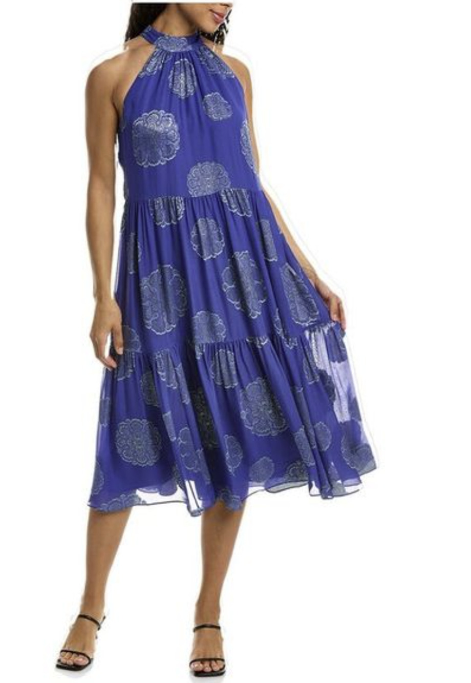 Trina Turk Immeasurable Silk-Blend Midi Dress